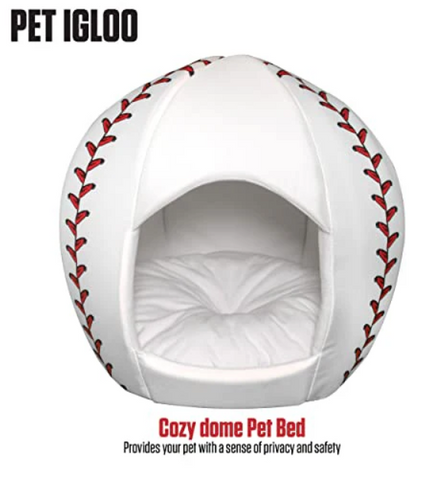baseball dog bed 