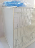 Breeding cage with plastic side