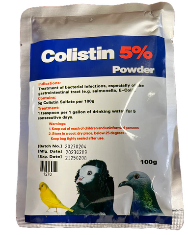 Colistin Powder 5% for Birds